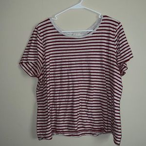 Red & white stripped forever 21 plus size top